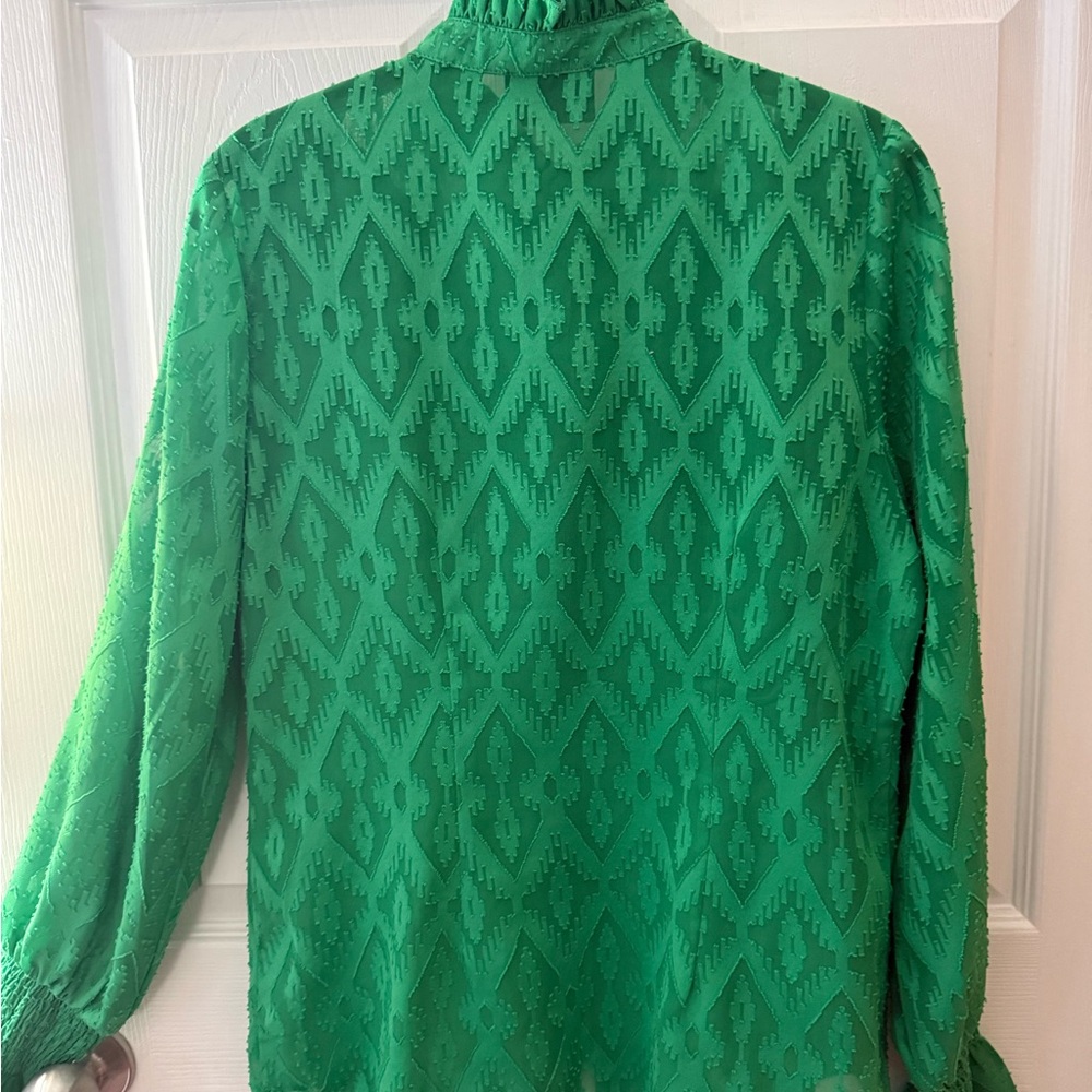 The Moon Green Ruffled Shirt - Picture 5 of 7